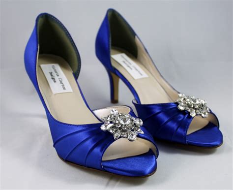 chanel blue wedding shoes|designer low heeled wedding shoes.